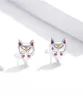 2021 Fox Mask Light Stud Örhängen Authentic 925 Sterling Silver för Kvinnor Fina Smycken Bijoux