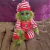 Boneca bonito natal 20 cm grinch bebê brinquedo de pelúcia para crianças decoração para casa em presentes de natal navidad decor5942967