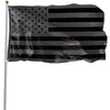 3x5ft Zwart Amerikaanse Vlag Polyester Geen Kwart Wordt Gegeven US USA Historische Bescherming Banner Vlag Dubbelzijdig Binnen DHBB99303148712