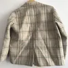 Veste et manteau en laine à carreaux décontractés pour femmes automne hiver 210218