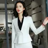Costume d'affaires pour femmes Ensemble coréen Couleur unie Slim Petite veste Tempérament de bureau Jupe taille haute 210527