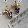 Mason Cuff Links 1 "Masons مجرفة Cufflink Masonic Large Shovel Square و Compass for Mens T-Shirt Accessory