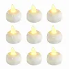 Pack of 6 Flickering Flameless Waterproof Candles Lamp Floating On Water Led Plastic Battery Operated Tea Lights For Pool Spa