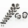 Tunnels Body Jewelryear Plugs F20 Mix 3-14 mm 100pcs/Lot roestvrij staal Single Flare CleSh Tunnel Piercing sieraden Drop levering 2021 FCBN