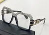 Half Snake Skin Black Leather Sunglasses for Men 623 Gold Grey Shaded Fashion Sun Glasses occhiali da sole firmati UV400 Protectio1065555