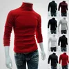 Heren Sweaters 2021 Winter Herfst Mens Turtleneck Black Pullovers Kleding voor Man Katoen Gebreide Trui Mannelijke Pull Hombre XXL1