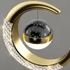 Moderne Gold/Schwarz LED Hängen Lampen Stern Design Schlafzimmer Korridor Wand Lampe Hause Dekoration Bar TV Anhänger Licht AC110-260V