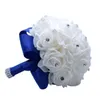 Kwiaty ślubne PerfectLifeh de Noiva Rose Druhna Foam Bukiet Bridal Wstążka
