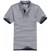 Camisa de cor sólida de algodão masculino de verão