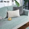 Tongdi moderno sofá de luxo espesso capa elegante toalha lace slipcover anti-skid assento tapete desdobramento decoração para sala de estar 211116