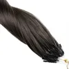 14 "-28" Remy Virgin Micro Beads Nano Anelli Estensioni dei capelli umani Nero Marrone Biondo 100s 80g 100g Indiano Brasiliano Europeo