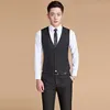 XS-6XL Herren Große Größe Sommer Bunte Weste + Hose Rosa Grün Königsblau Rot Schwarz Beige Weste Geeignet für Hochzeit Trauzeugen X0909