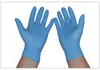 Gants en latex jetables sans poudre bleu traitement des aliments gants en latex jetables résistants aux acides imperméables 50 paires