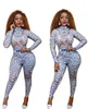 여성용 Jumpsuits Rompers 섹시한 페이즐리 빈티지 3D 인쇄 Bodycon Jumpsuit 여성 긴 소매 터틀넥 바지 클럽 파티 Playsuit 3XL