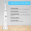 Smart USB Electric Sonic Vibration Cepillo de dientes 5 modos Impermeable Cepillo de dientes Blanqueamiento de dientes Cuidado oral Familia Dental Care 210310