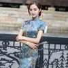 Этническая одежда Qipao платье современные шелковые китайские традиционные женщины платья Cheongsam элегантные Vestidos свадьба 2021 плюс размер