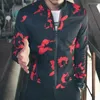 Frühling Herbst Hip Hop Jacke Männer Slim Fit Blumen Pilot Bomber Jacke männer Stehkragen Mäntel Männliche Kleidung USA größe 5XL T200319