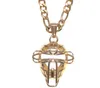 Accessoires de Sport en titane, pendentif croix de chauve-souris en argent, collier attrape-masque et chaîne, ensemble or noir en acier inoxydable