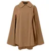 ZANZEA 2021 FEMME CLOSTION PARTY OUTWEAR PONCHO STREET COATS女性秋のヴィンテージカジュアルノースリーブクロークプレーンワークボタンケープ