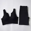 Sport Outfit For Woman Seamless Ribbed Yoga Set Sports Bra Yoga Shorts Workout Gym Leggings For Women Lingerie Set Gym Clothing Y0719