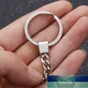 10pcs/lot Polished Silver Color 30mm Keyring Keychain Split Ring With Short Chain Key Rings Women Men DIY Key Chains Accessorie