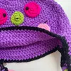 Net Red Same Hat Purple Devil Handmade Wool Hat Ins Winter Cartoon Knitted Ear Protection Men And Women Accessories