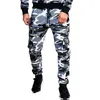 Moda nova camuflagem macacão macacão jogging calças calças sweatpants homens cargo calças H1223