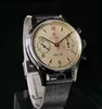 ES Mens 갈매기 운동 1963 사파이어 기계적 크로노 그래프 방수 ST1901 남성을위한 38mm 40mm 시계 Montre Homme