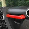 Garniture de cadre de couverture de poignée de copilote de voiture rouge pour accessoires intérieurs Jeep Wrangler JK JKU 2007-2010