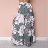 Ladies Floral Printed Long Trousers with Belts Summer Women High Waist Wide Leg Bottoms Loose Pants Palazzo Casual Vacation XXL Q0801