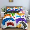 Hot Sell Game Bed Sets för Boys Gamer Conterter Duvet Cover Gaming Tema Sovrum Inredning Singel King Bedding Set Hem Textil 210309