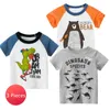 3 stuks / partij Kinderen Jongen T-shirts Kleding 100% Katoen Korte Mouw Tee Tops Baby Meisjes Dichtsluitende Shirts Kinderen Onderhokken