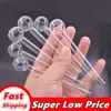 High quality smoking pipes 4 Inch (10cm) Clear Pyrex Glass Oil Burner pipes Great tubes banger Nail