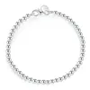 Bracelets de charme 925 Bracelet en argent 18K / 14K Or 4MM Perle MenWomen Bijoux Cadeau de mariage