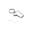 Keychains Cute Blank Round Rectangle Heart Mental Key Chain DIY Tags Accessories Keychain Party Handmade Gifts Supplies