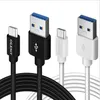 5a USB-typ C-kablar Fast Laddningstyp-C till USBC PD-kabel för Huawei P30 P20 Olesit 3A med RETAIL BOX 3FT