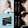 Stud Earrings Jewelry Fancy&Fantasy Fashion Long Tassel Earing For Women Gold & Sier Color Star Earring Wedding Jewlery Drop Delivery 2021 H