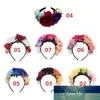 Pałąk Kostium Róża Kwiat Korona Meksykańska Symulacja Rose Flower Garland Photo Rekwizyty Wedding Christmas Hairbands Cena fabryczna Ekspert Jakość projektu