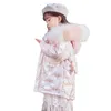 Traje de nieve de Rusia 2020, chaqueta de invierno para niños, ropa brillante para niñas, abrigo impermeable con capucha de piel para exteriores, Parka para niños TZ675 H0909
