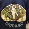 Dorywczo Koszulka z krótkim rękawem T-shirt Malarstwo Ciemnoniebieskie Mężczyźni Kobiety Tee Letter Pianka Drukuj Topy