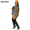 CM.YAYA Automne Printemps Plaid Patchwork Femmes Boutonné À Manches Longues Haut Bas Blouses Chemise Activewear Street Tops 210302