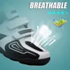 Cycling Footwear Genuine Leather Cycing Shoes SPD Cleat Road Bike Men Zapatillas Ciclismo Mtb Breathable Ultralight Racing Bicycle Sneakers