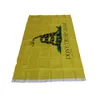 Jaune Hochet Serpent Bannière Polyester Drapeaux Ne Marchez Pas Sur Moi Drapeau En Laiton Œillets Décoration De Fête Personnalisation 3x5 FT TH0009