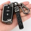 Zinklegering Metalen Auto Flip Key FOB Case Cover voor VW Golf Bora Jetta Scirocco Tiguan Polo Octavia Superb