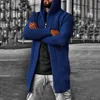 Camisolas masculinas Cardigan Cardigan Camisola Homens Hip Hop Casaco Cor Sólida Outono Casual Moda Roupa de malha com capuz