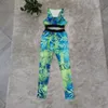 2022 Women Casual Tracksuits Yoga Set Gym Workout Fitness Clothing Female High Waist Legging Bra Sportwear