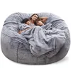 Mobília de acampamento gigante beanbag sofá capa grande xxl sem saco de feijão de pelúcia pufe otomano cadeira sofá cama assento puff futon relaxar lounge321d