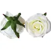 9CM Party Decoration Wedding Flowers Wall Bouquet White Artificial Roses Rose Heads Silk Decorative