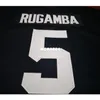 001 # 5 Manny Rugamba Iowa Hawkeyes mezunlar üniversite forması siyah beyaz s-4xlor özel herhangi bir isim veya numara forması