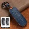 Classic Leather Car Key Case Cover D Mustang Fusion F-450 F-550 Edge Expedition Explorer F-150 för MKX MKC MKS